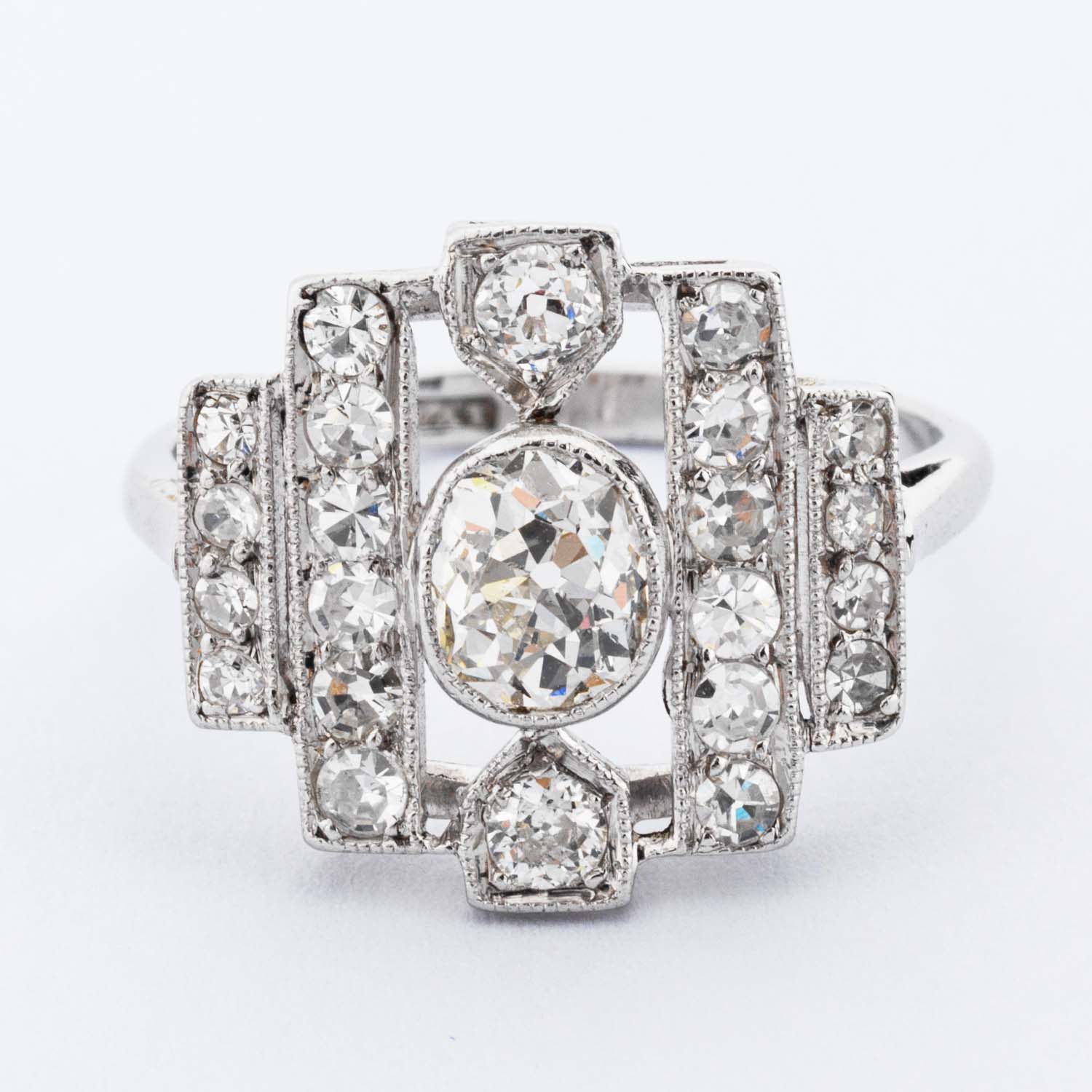 Art Deco Platinum Diamond Ring