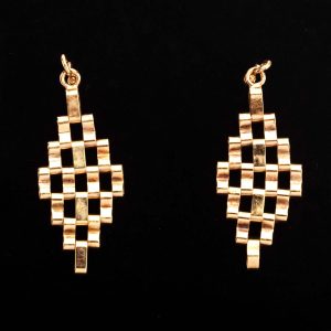 Gold Panther Link Statement Earrings
