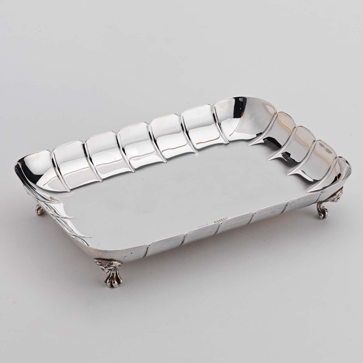 Irish Silver Four-Legged Tray - Image 2