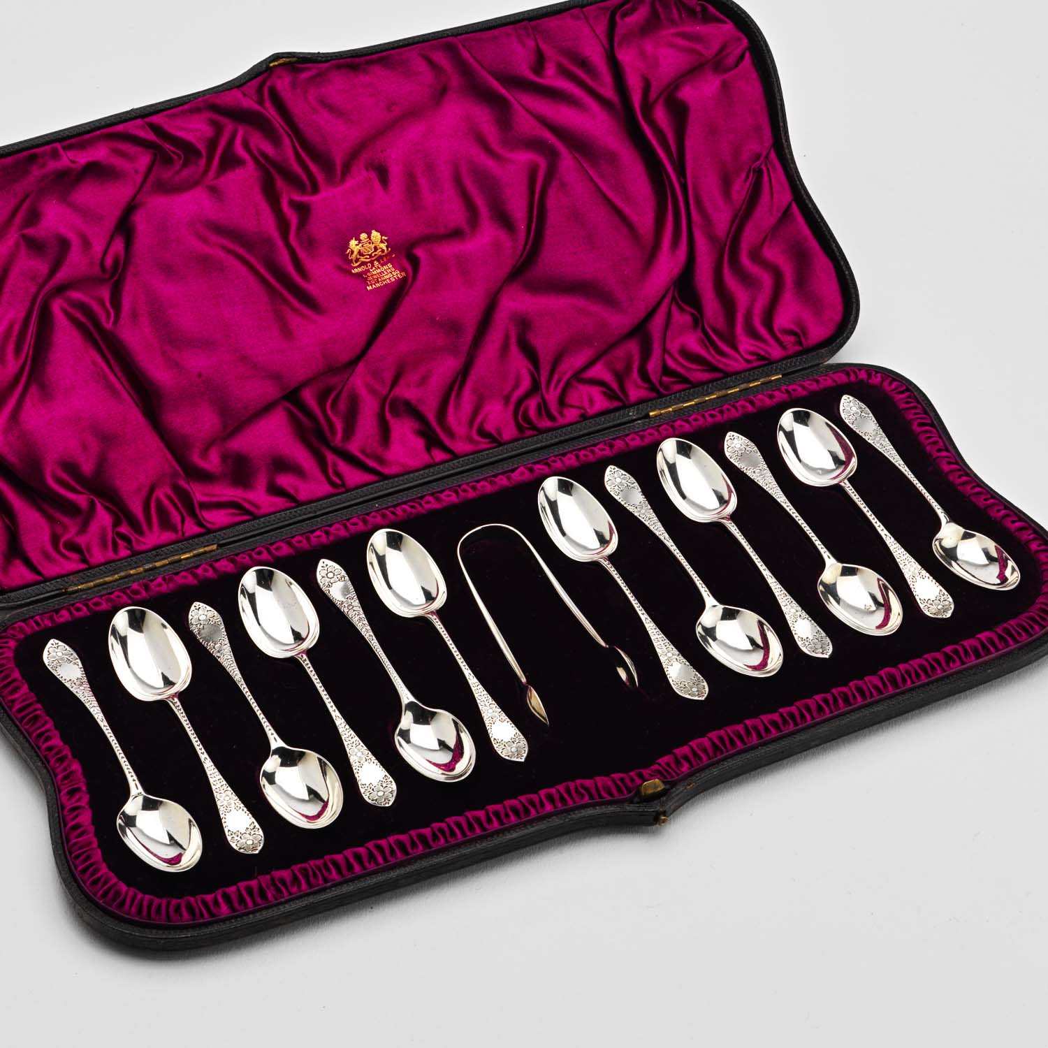 Victorian Silver Spoon & Tongs Set - Image 2