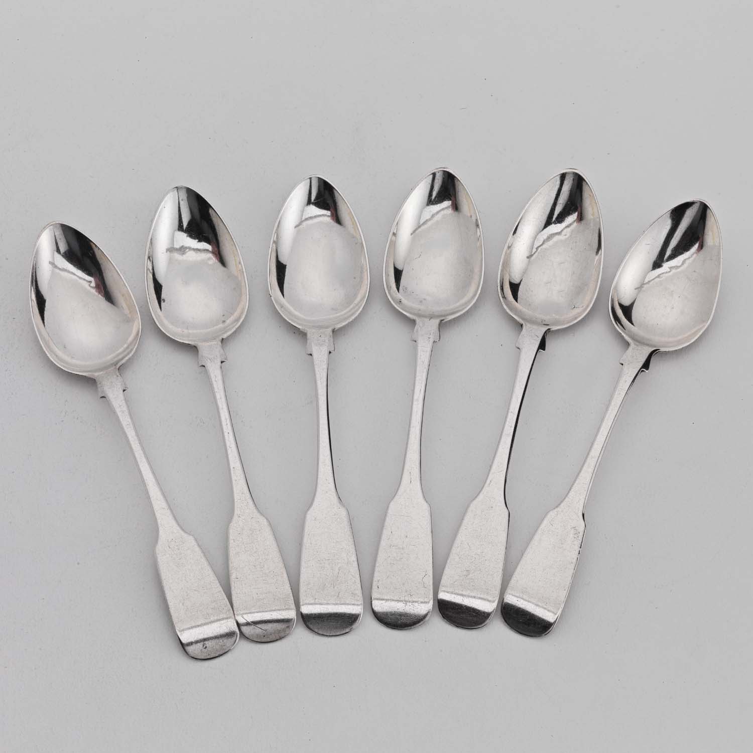 Set of Six Silver Spoons