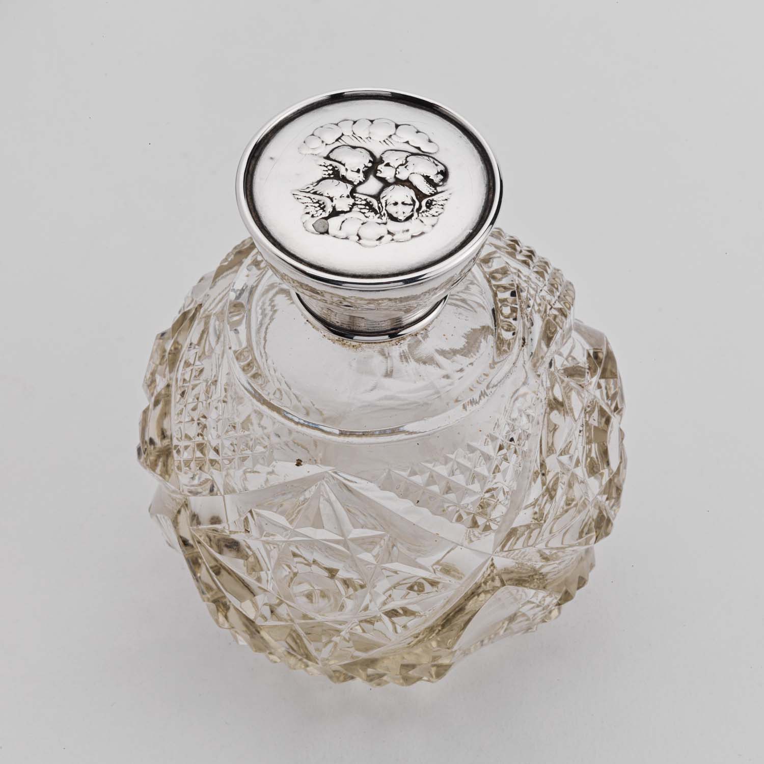 Antique Scent Bottle with Silver Lid Small - Image 2