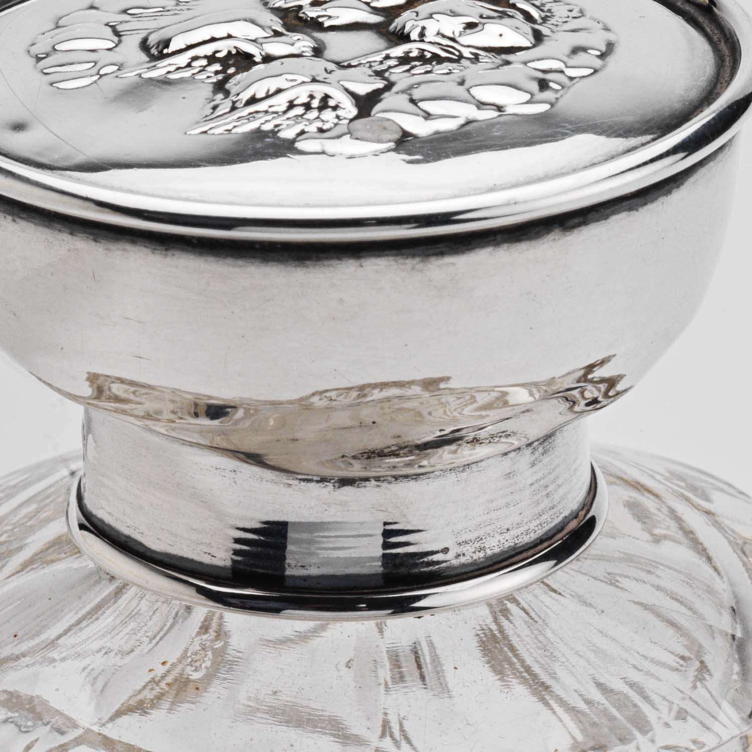 Antique Scent Bottle with Silver Lid Small - Image 6