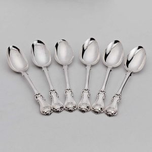 Set of Six Victorian Silver Spoons