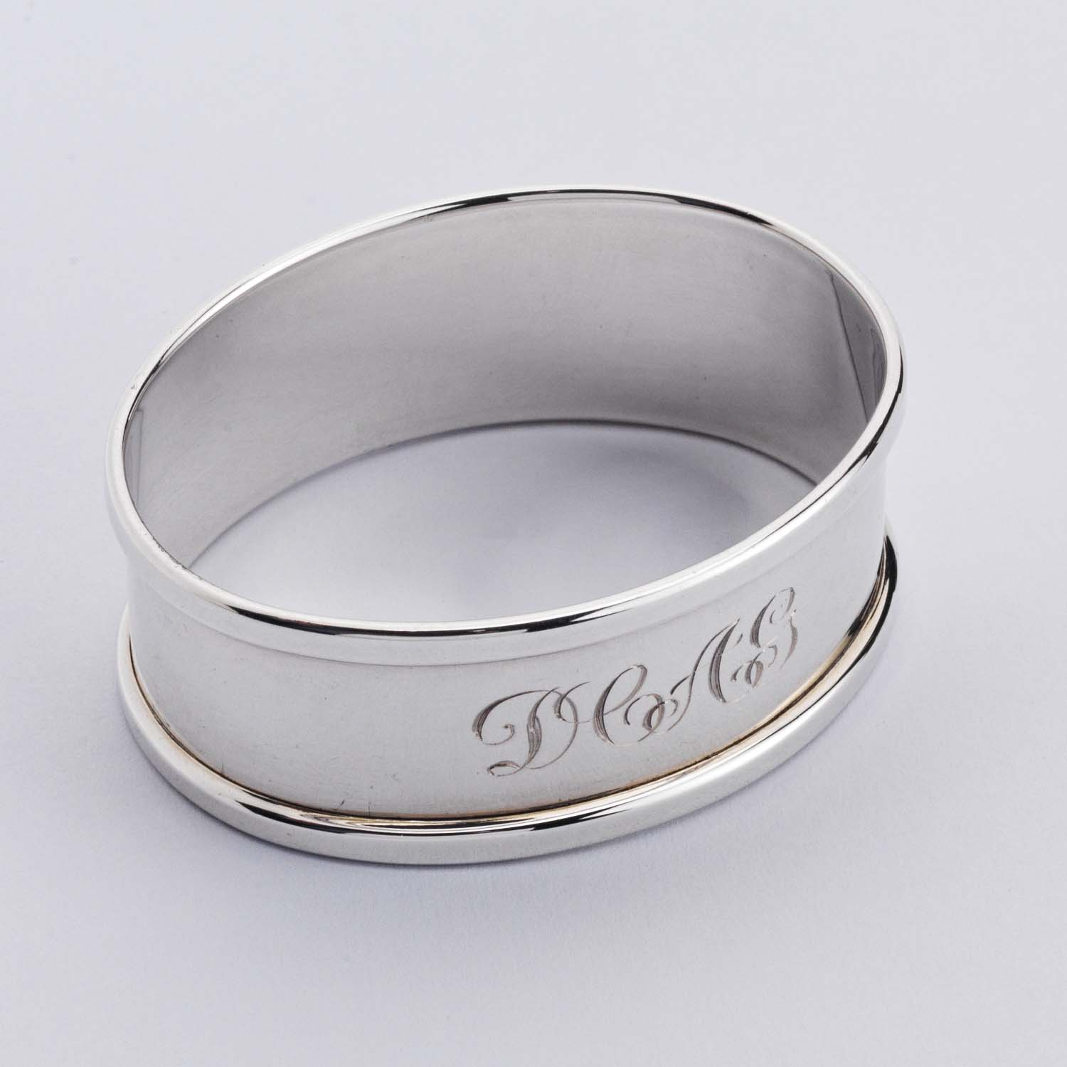 Vintage Silver Engraved Napkin Ring - Image 2