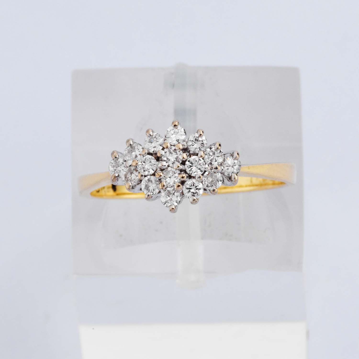 Gold Diamond Cluster Ring - Image 4