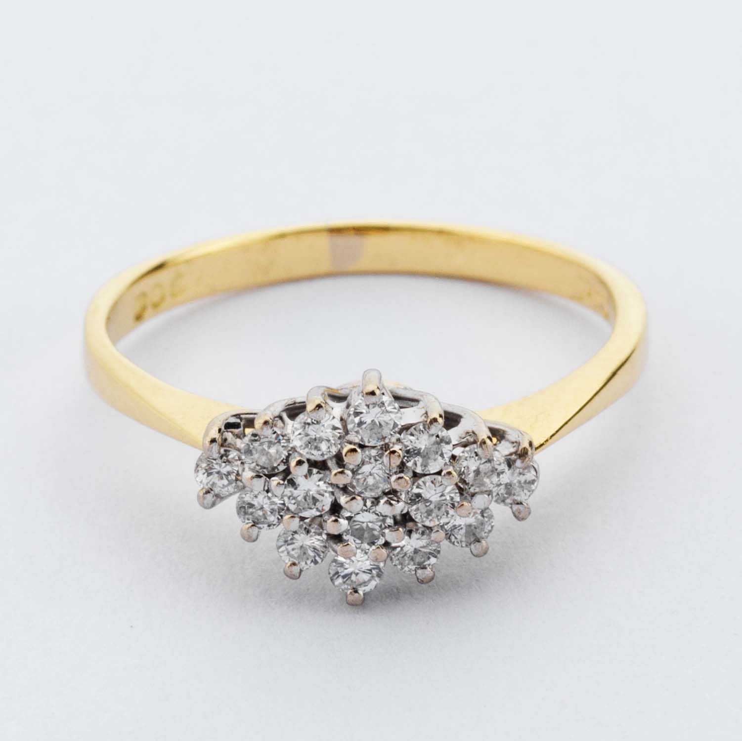Gold Diamond Cluster Ring - Image 2