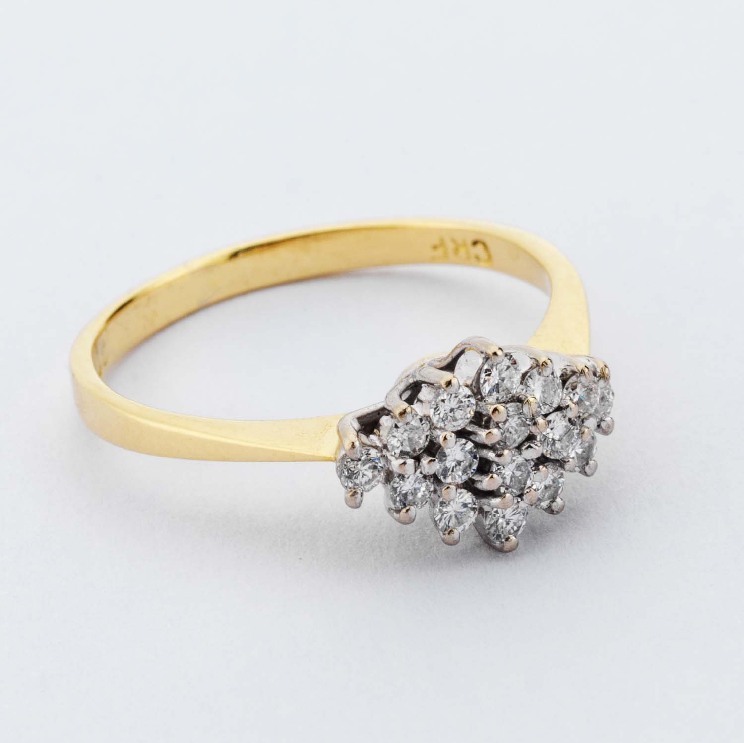 Gold Diamond Cluster Ring - Image 5