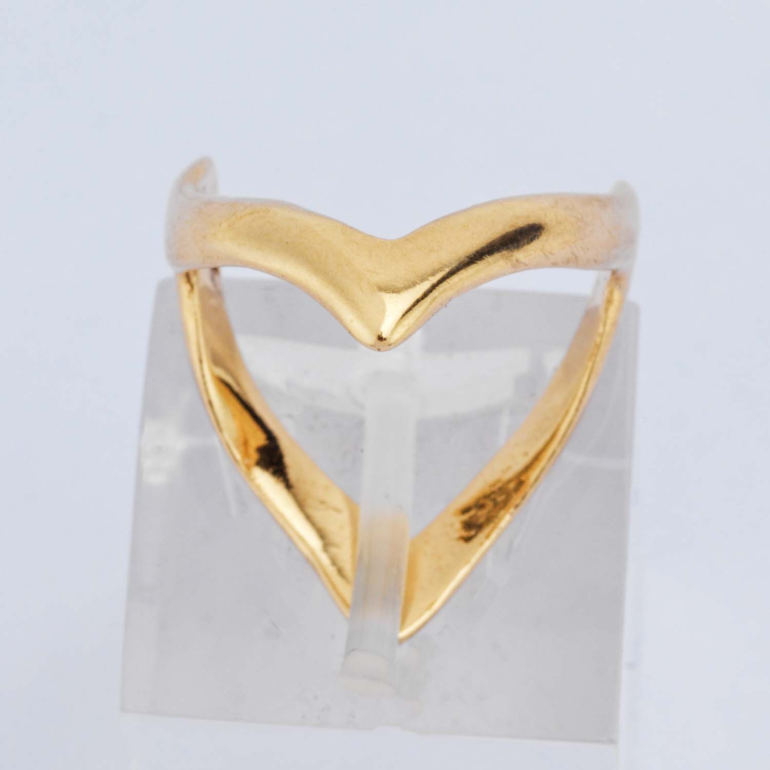 Gold Double Wishbone Ring - Image 4