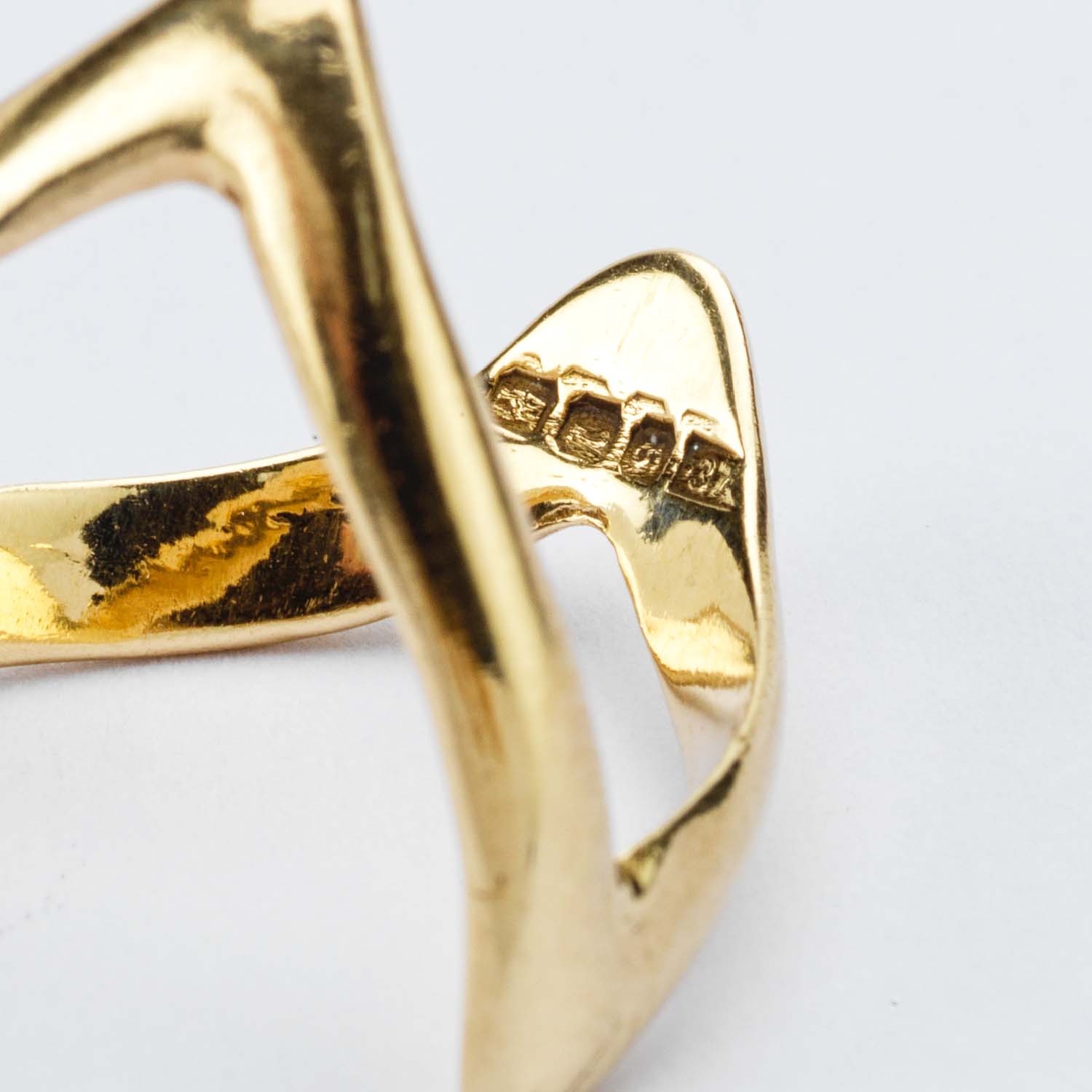 Gold Double Wishbone Ring - Image 5