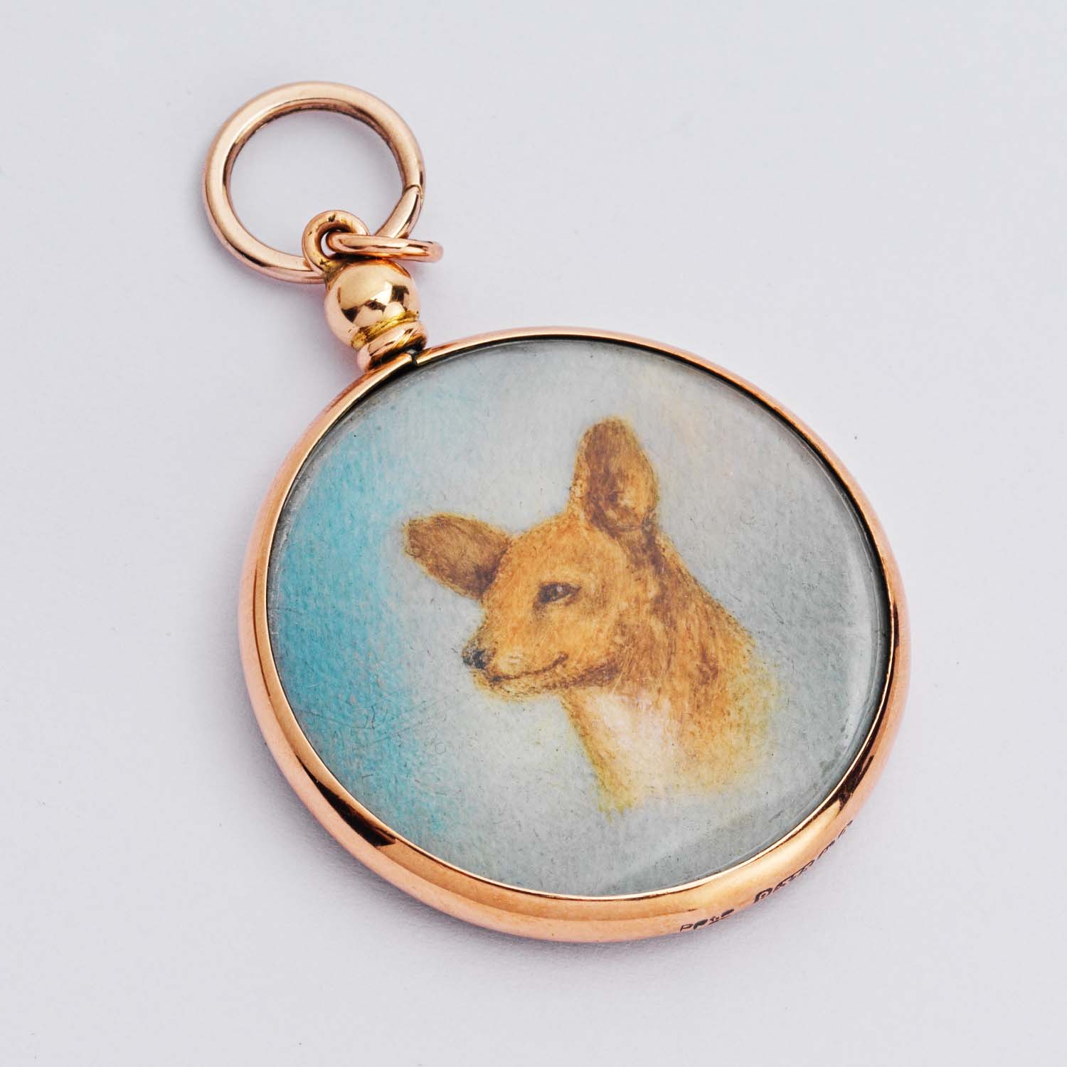 Antique Gold Portrait Miniature Pendant - Image 4